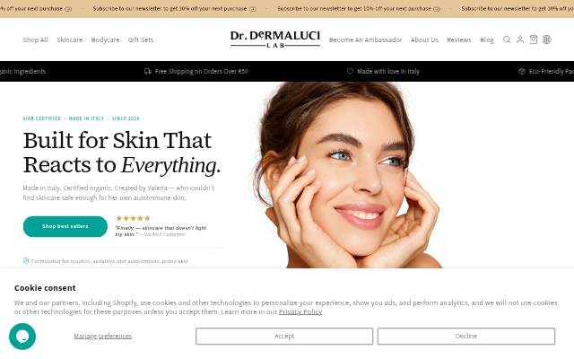 Dermaluci Lab storefront