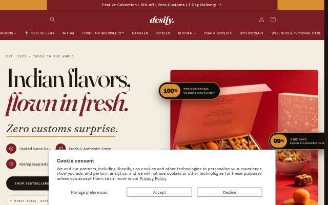 Desify storefront