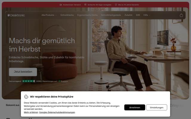Startseite von Desktronic.de