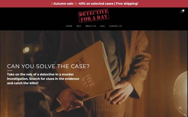 Detective for a Day storefront