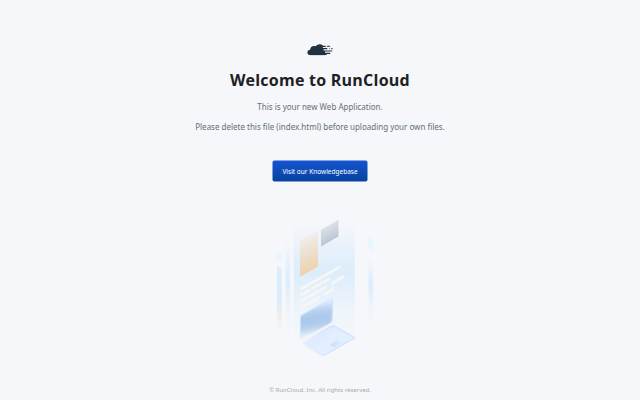 Montra da Welcome to RunCloud