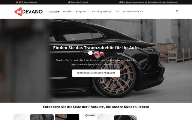 Devano storefront