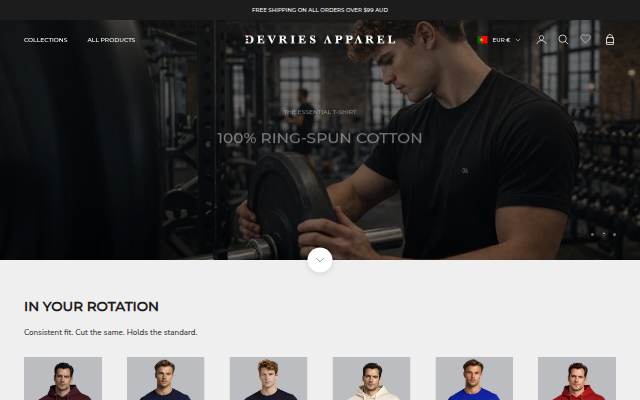 DevriesApparel storefront