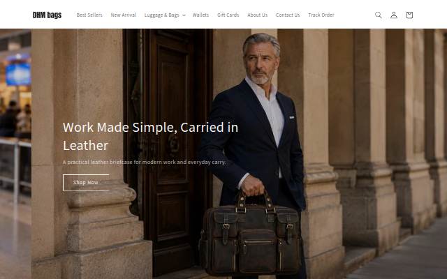 DHM bags storefront
