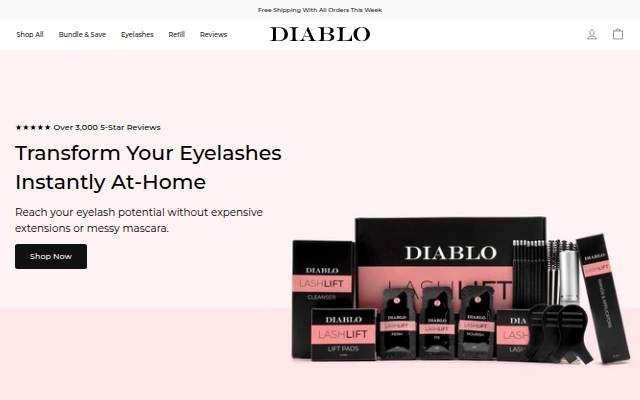 Diablo Cosmetics storefront