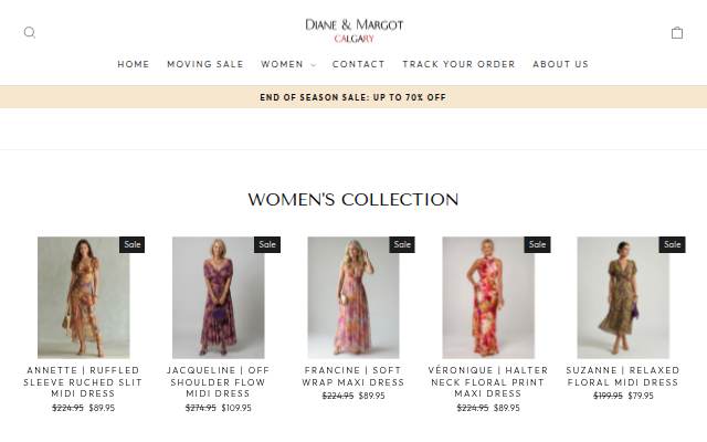 Diane &amp; Margot storefront