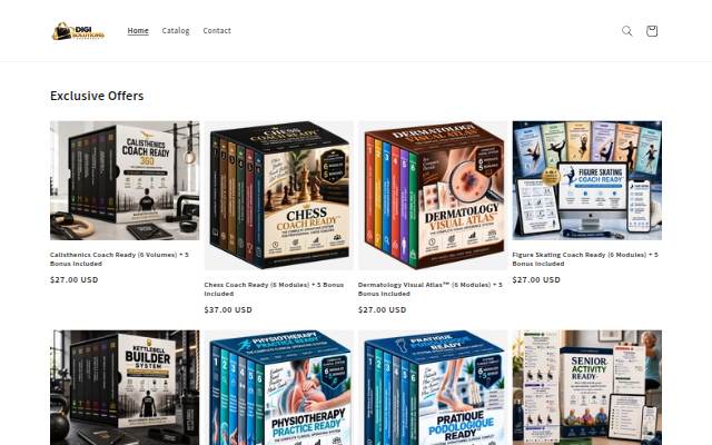 Digi Solutions Ecommerce storefront