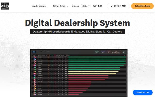 Startseite von Digital Dealership System