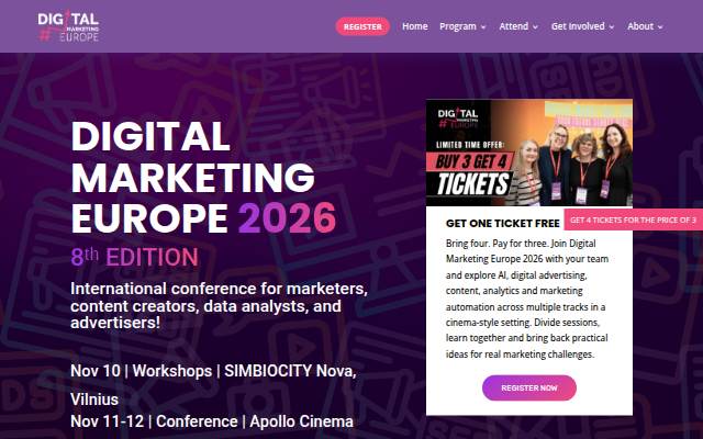 Digital Marketing Europe Conference storefront