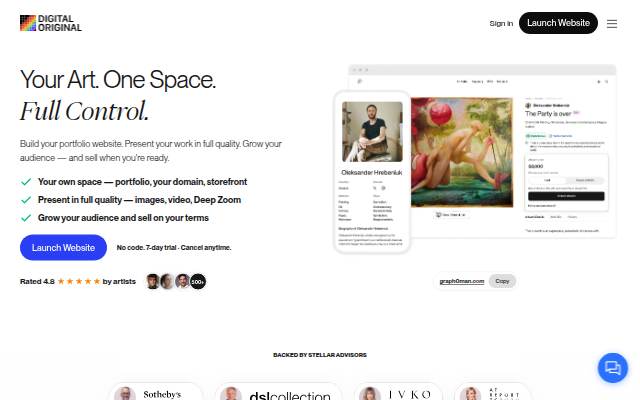 Digital Original™ storefront