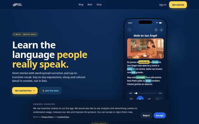 Digital Polyglot storefront