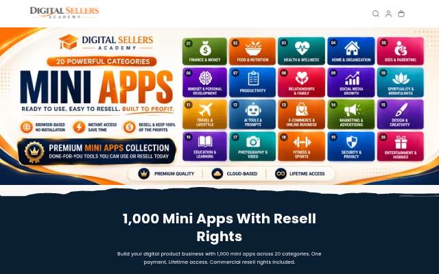 Digital Sellers Academy™ storefront