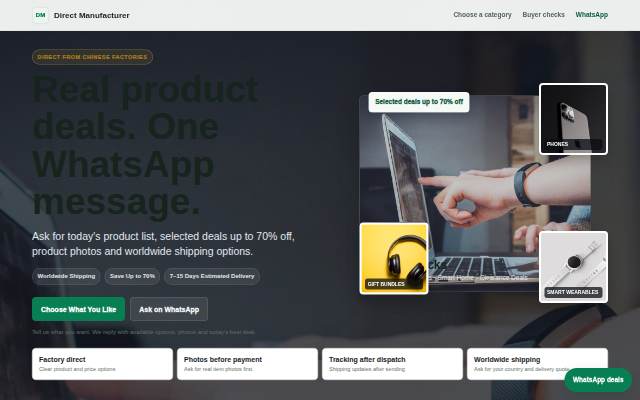 Direct Manufacturer Deals storefront
