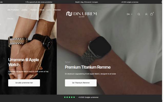 DinUrrem.dk storefront