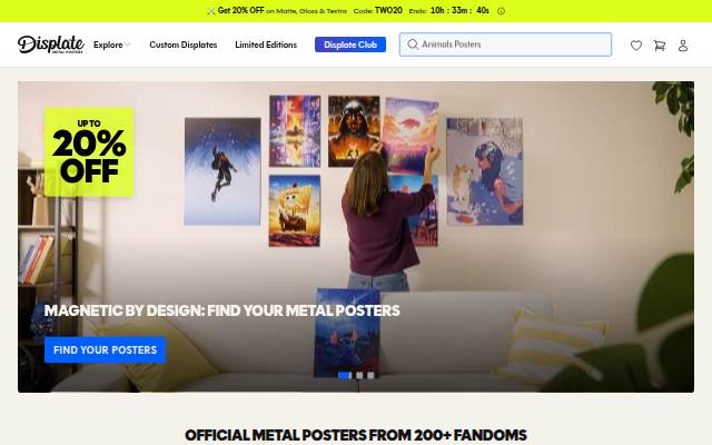 Displate metal posters storefront