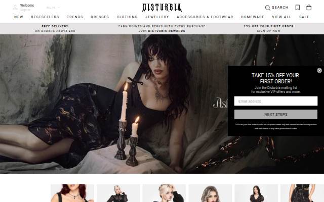 Disturbia storefront