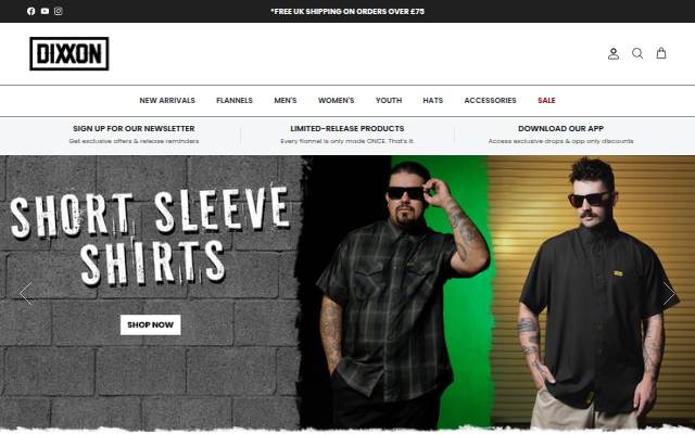 DIXXON UK storefront