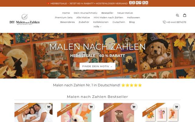 DIY Malen nach Zahlen | Leinwand für Erwachsene und Kinder storefront