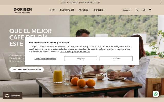 D·Origen Coffee Roasters storefront