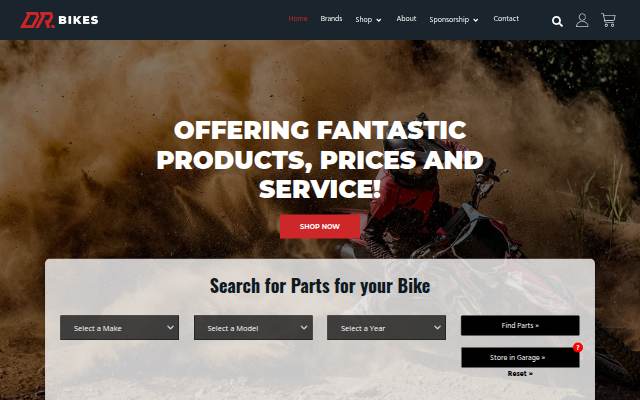 DR Bikes storefront