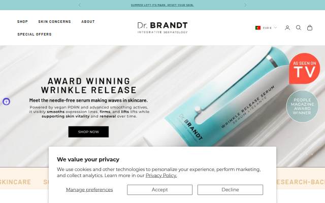 Dr. Brandt Skincare storefront