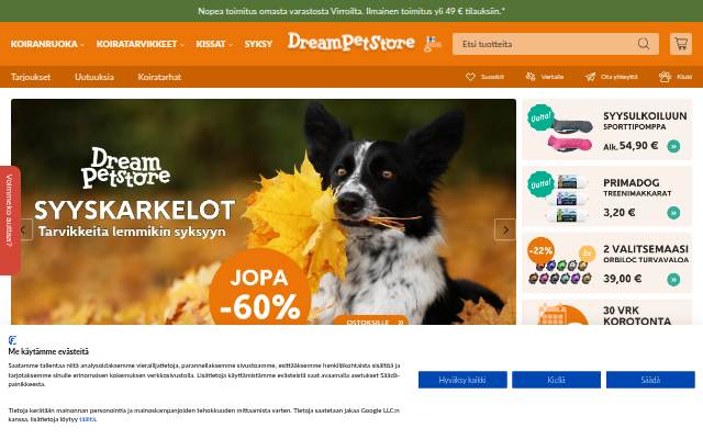 DreamPetStore storefront