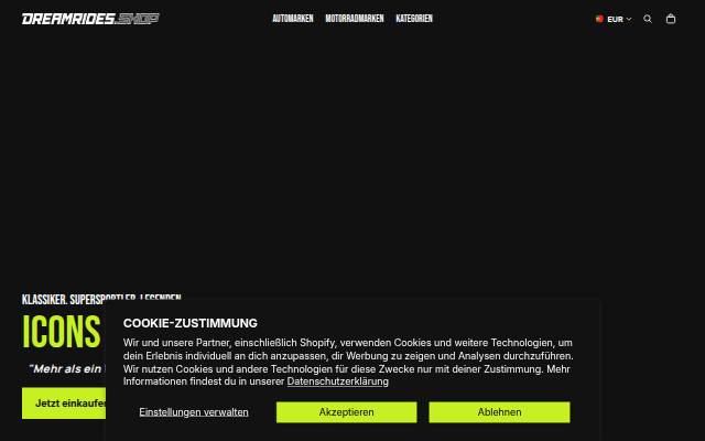 Startseite von dreamrides