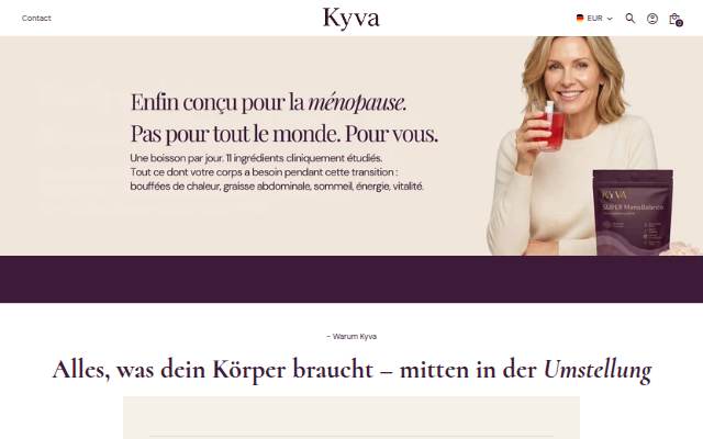 Startseite von Kyva DE