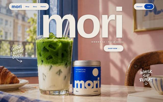 Startseite von Mori Matcha