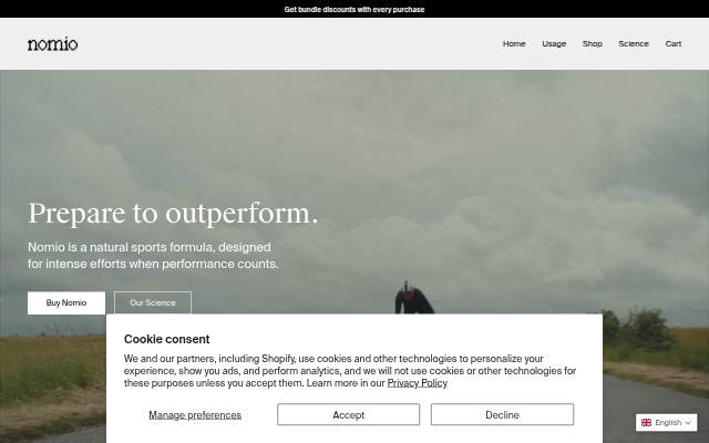 Nomio storefront