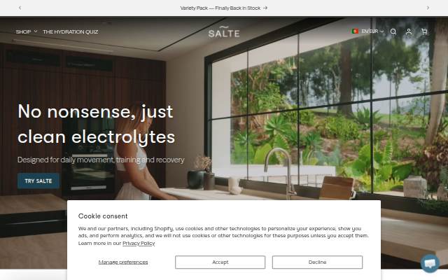 SALTE storefront