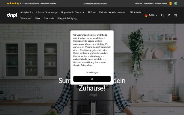 Dripl Home storefront
