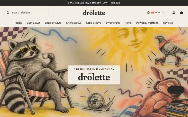 Startseite von Drolette