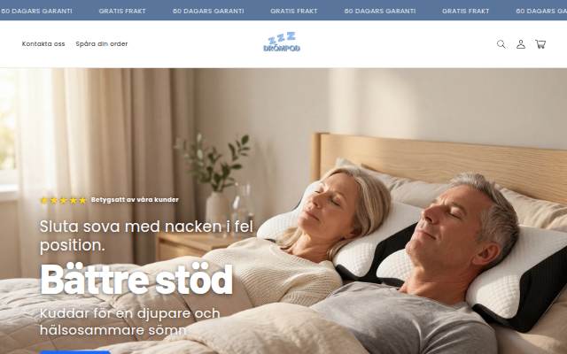 DrømPod storefront