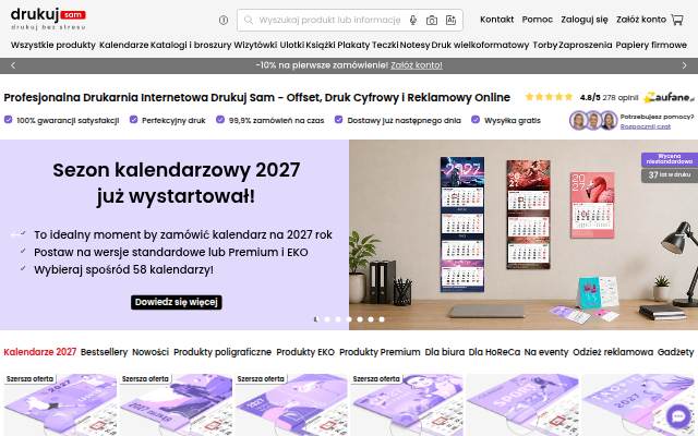 Profesjonalna Drukarnia Internetowa Drukuj Sam storefront