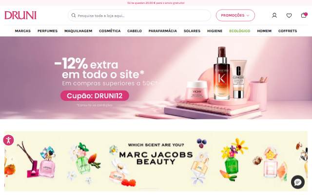 DRUNI Portugal : Perfumes, Maquilhagem e Cosméticos Online storefront