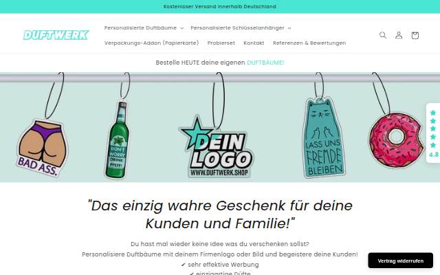 Startseite von Duftwerk