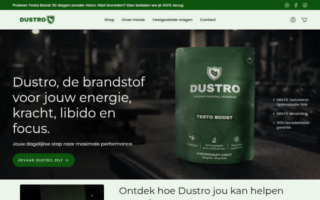 Dustro storefront