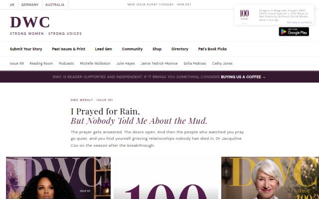 DWC Magazine storefront