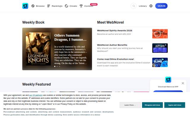 Montra da WebNovel