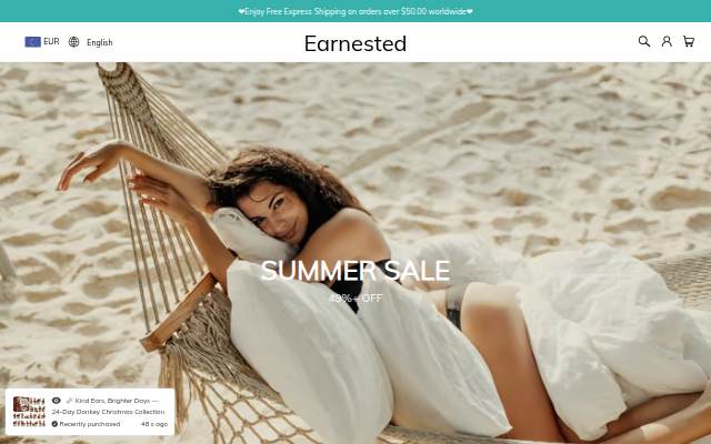 Earnested storefront