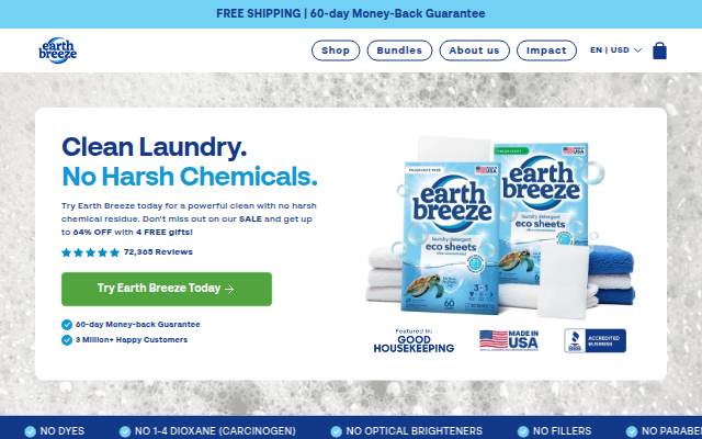 Earth Breeze storefront