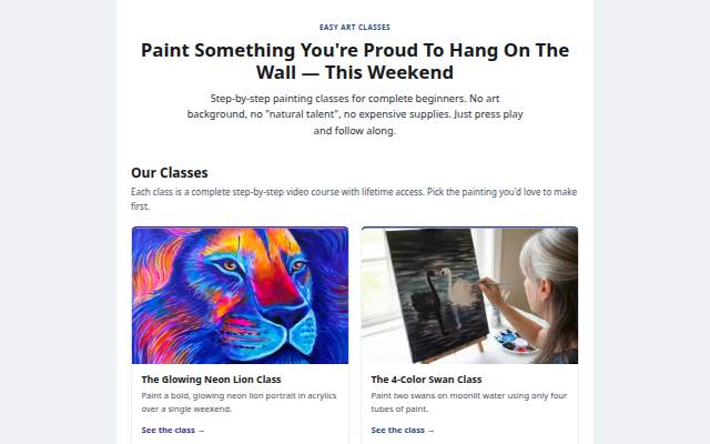 Easy Art Classes storefront
