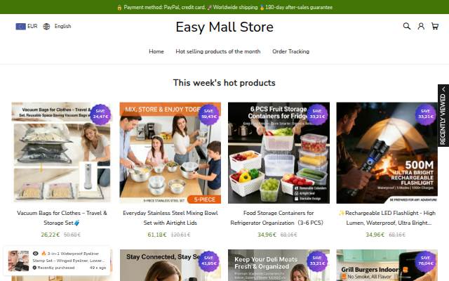 Easy Mall Store storefront