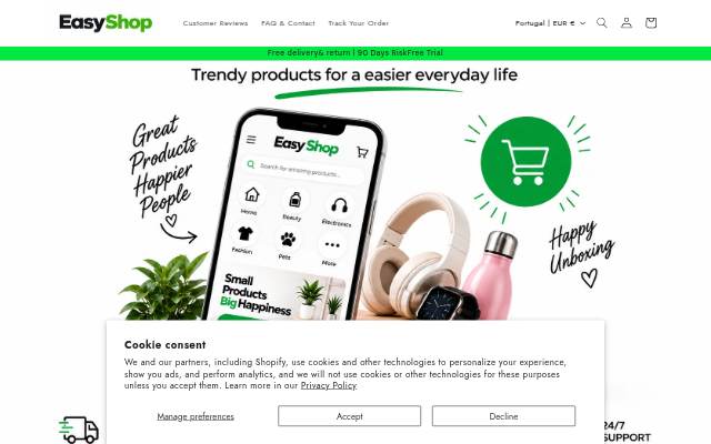 Easy Wellness Store storefront
