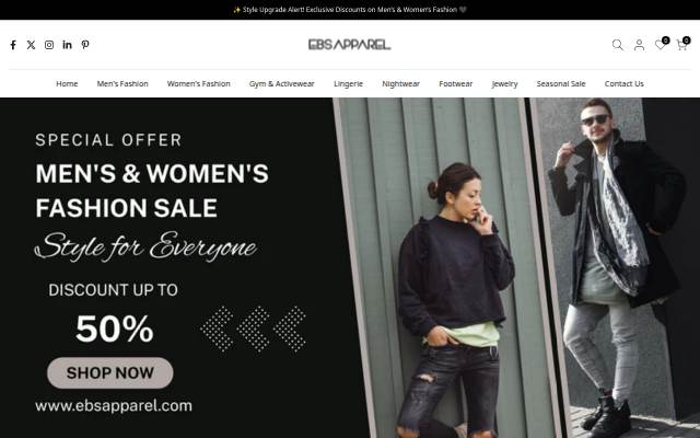 EBS APPAREL storefront