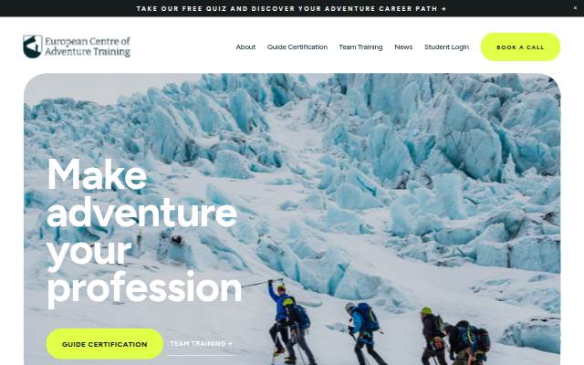 Startseite von ECAT - European Centre of Adventure Training