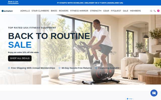 Echelon Fit UK storefront