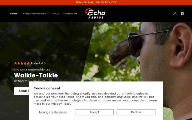 EchoRadios storefront