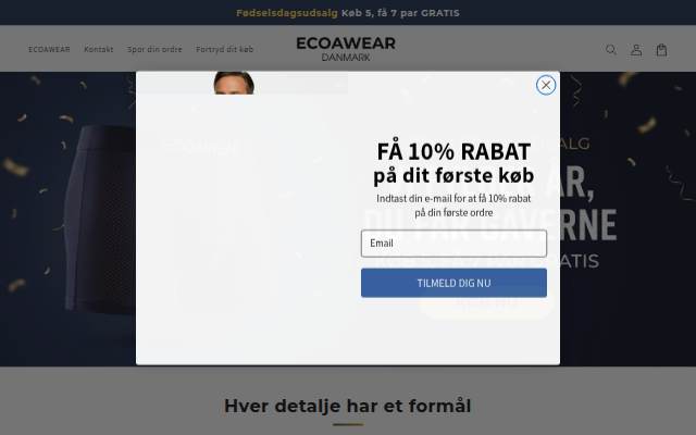 ECOAWEAR DANMARK storefront